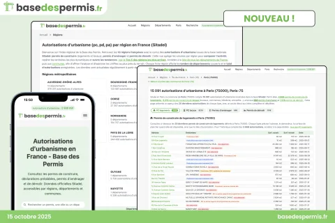 Visuel lancement du site basedespermis avec des captures d'écran du site sur ordinateur et mobile